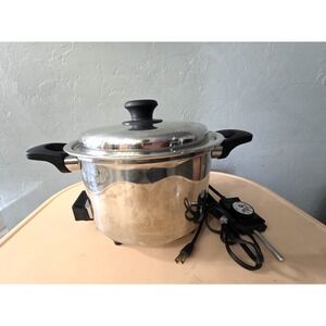 New Era 7 Qt Electric Multi Cooker Stainless Slow Cooker‎ Liquid-Core